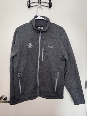 Stio Abyss Heather Gray Full-Zip Fleece Jacket Men’s Size Large